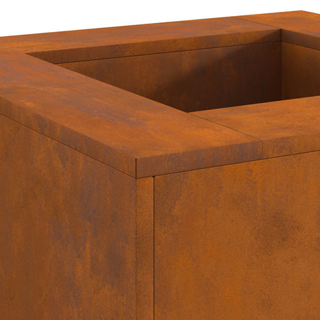 Fire Pit Square Weathering Steel