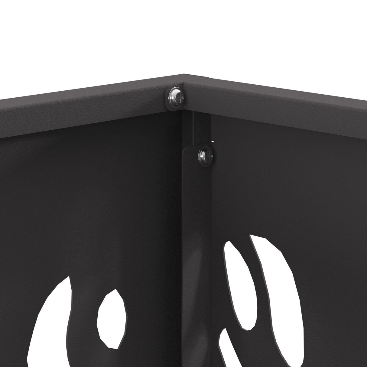 Fire Pit Square Black Steel