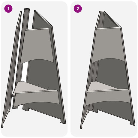 Fire Pit Pyramid Black 50X45X95 Cm Steel