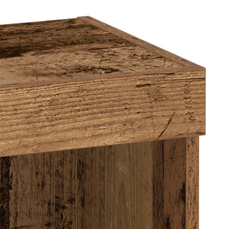 Wall Cabinets With Led Lights 2 Pcs Old Wood 40X30X30 Cm