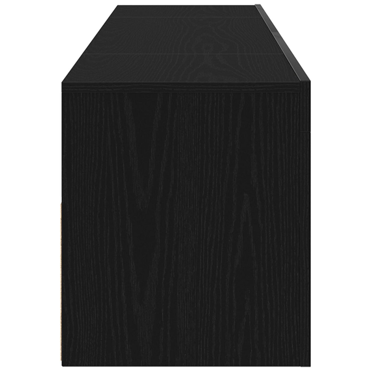 Tv Cabinet With Led Black Oak 120X35X40 Cm Engineered Wood