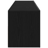 Tv Cabinet With Led Black Oak 120X35X40 Cm Engineered Wood