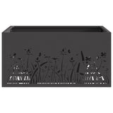 Fire Pit Square Black Steel