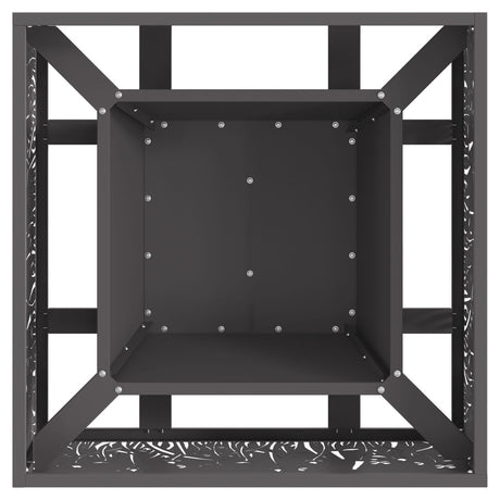 Fire Pit Square Black Steel