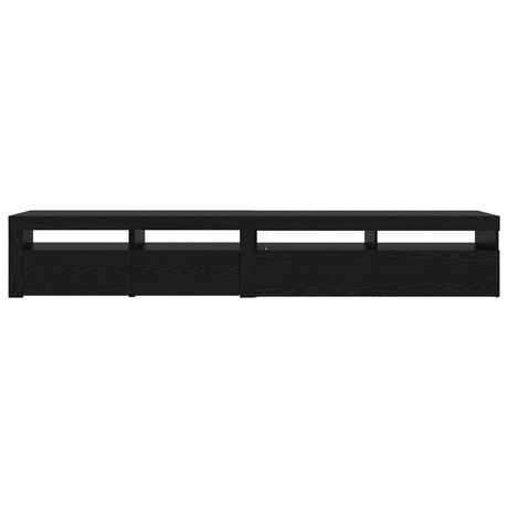 Tv Cabinets 2 Pcs With Led Lights Engineered Wood,  Tv Cabinet With Led 120X35X40 Cm Engineered Wood