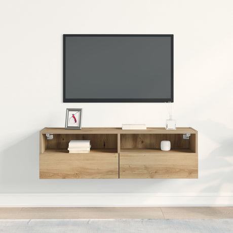 Tv Wall Cabinet Artisan Oak 100X30X30 Cm Engineered Wood