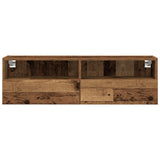 Tv Wall Cabinet Old Wood 100X30X30 Cm Engineered Wood
