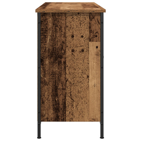 Tv Cabinet Artisan Oak 101X35X65 Cm Engineered Wood And Steel
