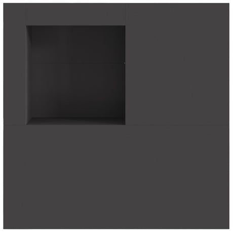 Fire Pit With Log Storage Black 100X100X30 Cm Steel