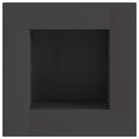 Fire Pit Square Black Steel
