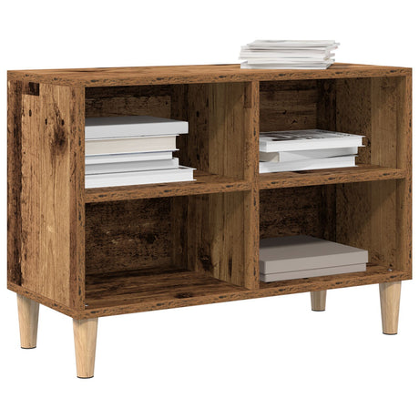 Tv Cabinet With Wooden Leg Old Wood 69.5X30X50 Cm