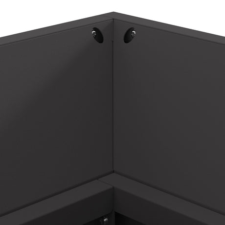 Fire Pit With Log Storage Black 160X45X35 Cm Steel