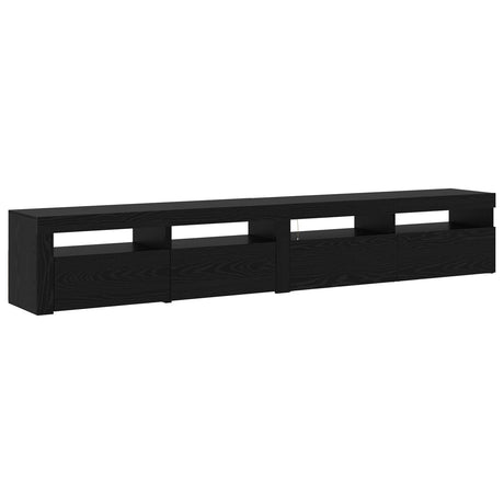 Tv Cabinets 2 Pcs With Led Lights Engineered Wood,  Tv Cabinet With Led 120X35X40 Cm Engineered Wood