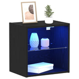 Floating Shelf Black Oak 40X28,5X40 Cm Engineered Wood