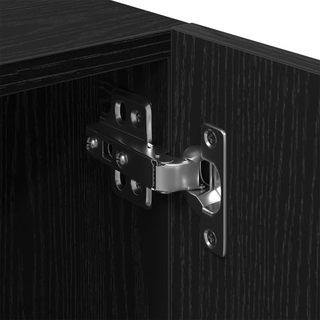 Tv Stand Black Oak 100X35X40 Cm Made Of Engineered Wood