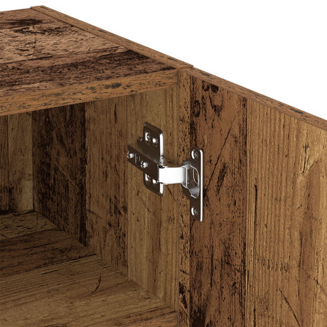 Tv Cabinet With Led Lights Old Wood 40,5X30X102 Cm