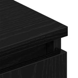 Tv Cabinet With Wooden Leg Black Oak 102X35X50 Cm