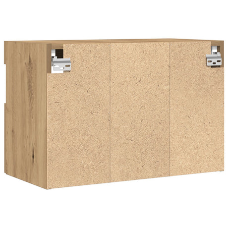 Tv Wall Cabinets With Led Lights 2 Pcs Artisan Oak 60X30X40 Cm