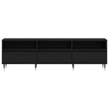 Tv Cabinet Black Oak 150X30X44.5 Cm Engineered Wood