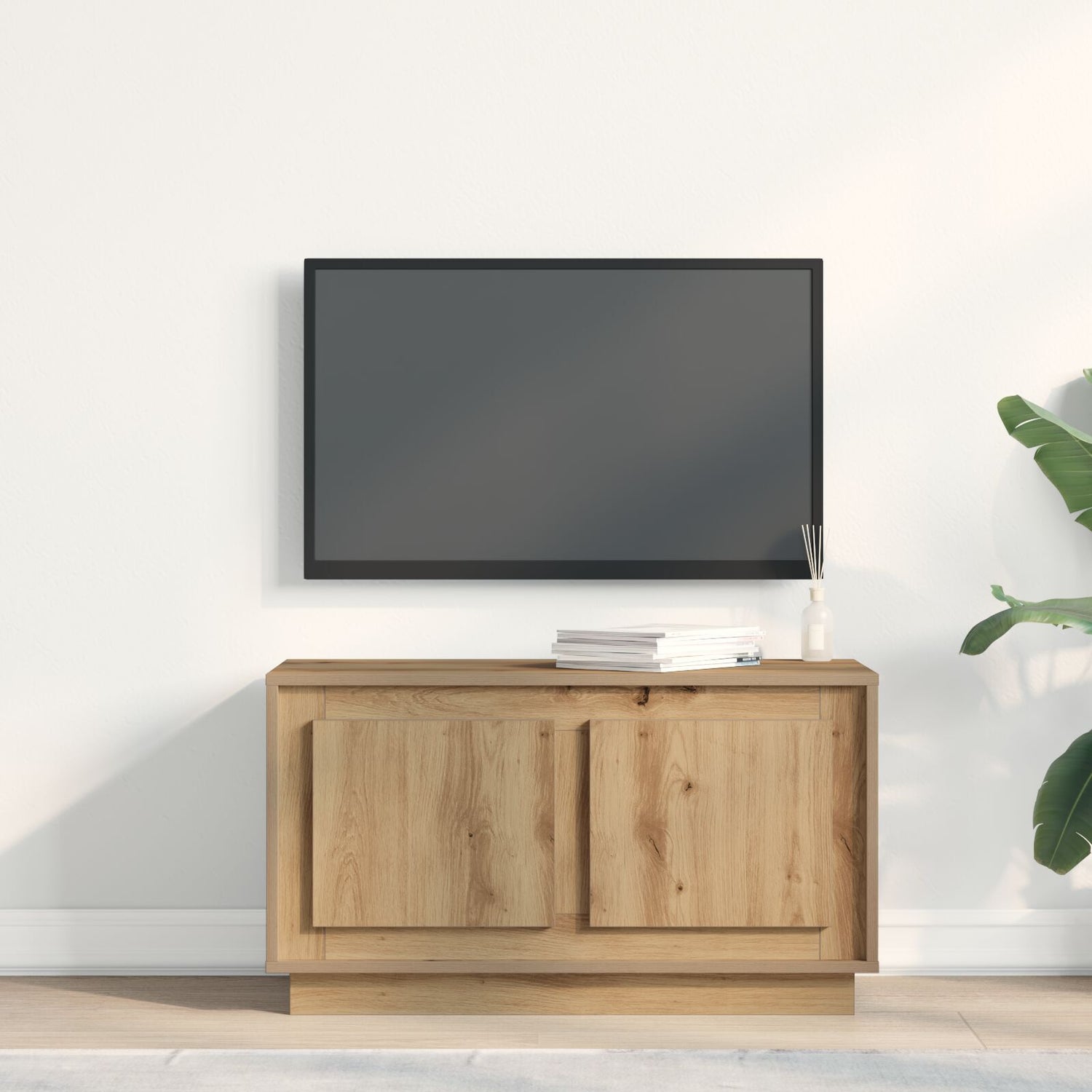 Tv Cabinet Artisan Oak 80X35X45 Cm Engineered Wood