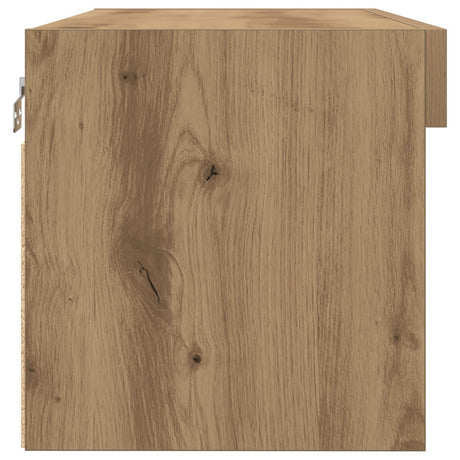 Tv Wall Cabinets With Led Lights 2 Pcs Artisan Oak 80X30X30 Cm
