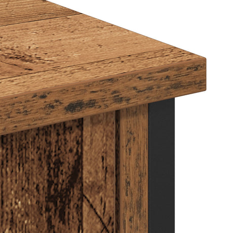 Tv Cabinet Artisan Oak 101X35X65 Cm Engineered Wood And Steel