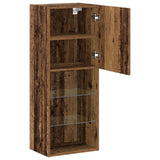 Tv Cabinet With Led Lights Old Wood 40,5X30X102 Cm