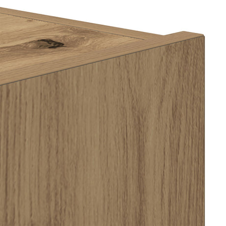 Tv Wall Cabinets With Led Lights 2 Pcs Artisan Oak 80X35X31 Cm