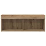 Tv Wall Cabinet With Led Lights Artisan Oak 80X30X30 Cm
