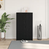 Shoe Cabinet In Black Oak - 59 X 35 X 100 Cm - Made From Engineered Wood