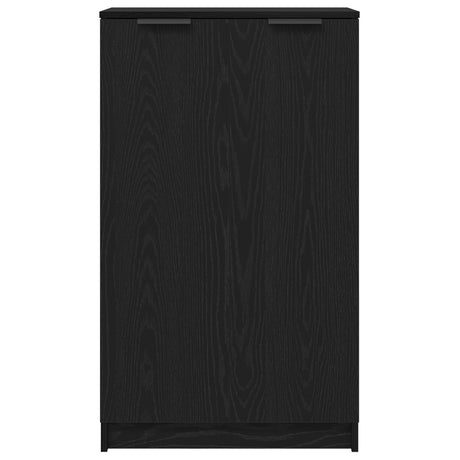 Shoe Cabinet In Black Oak - 59 X 35 X 100 Cm - Made From Engineered Wood