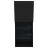 Tv Cabinet With Led Lights Black Oak 40,5X30X102 Cm