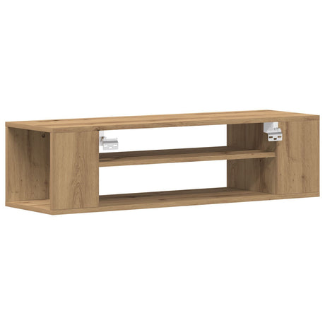 Wall Mounted Tv Cabinet In Artisan Oak - 100X30X26.5 Cm, Made From Engineered Wood