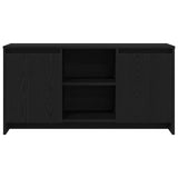 Tv Stand In Black Oak - 102 X 37.5 X 52.5 Cm, Made Of Engineered Wood