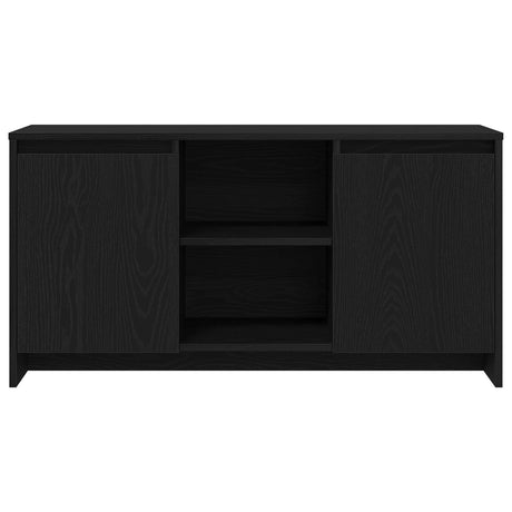 Tv Stand In Black Oak - 102 X 37.5 X 52.5 Cm, Made Of Engineered Wood