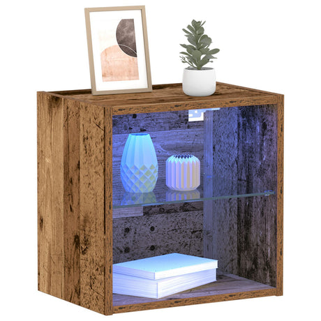 Floating Shelf 2 Pcs Old Wood 40X28,5X40 Cm Engineered Wood