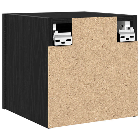 Wall Mounted Tv Cabinets 2 Pcs Black Oak 30.5X30X30 Cm