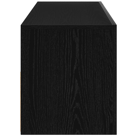 Tv Stand With Led Lights - Black Oak - 75X35X40 Cm - Made Of Engineered Wood