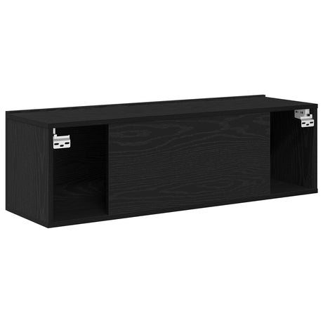 Tv Cabinets 2 Pcs Black Oak 100X30X30 Cm Engineered Wood