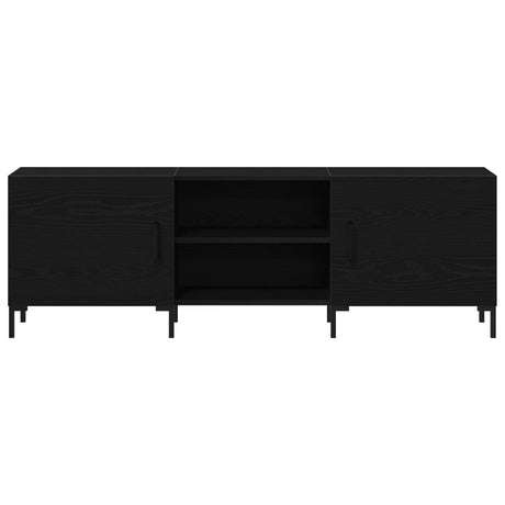 Tv Cabinet Black Oak 150X30X50 Cm Engineered Wood