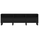 Tv Cabinet Black Oak 150X30X44,5 Cm Engineered Wood