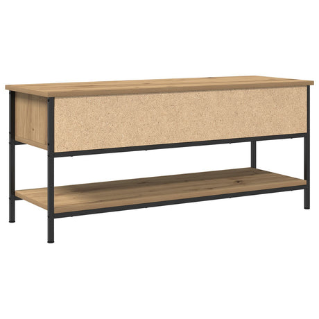 Tv Cabinet Artisan Oak 100X35X45 Cm Engineered Wood And Steel
