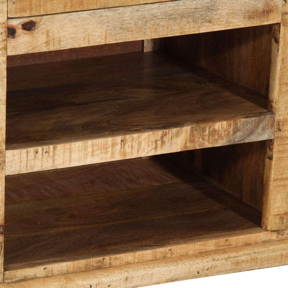 Shoe Bench 110X35X50 Cm Solid Rough Wood Mango