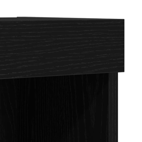 Tv Wall Cabinets With Led Lights 2 Pcs Black Oak 60X30X40 Cm