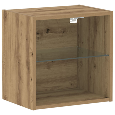 Floating Shelf 2 Pcs Artisan Oak 40X28.5X40 Cm Engineered Wood