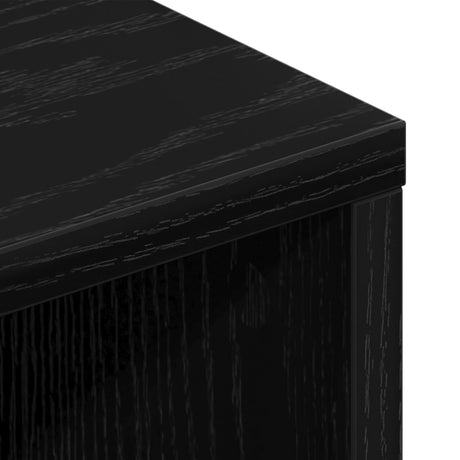 Tv Cabinet Black Oak 150X30X44,5 Cm Engineered Wood