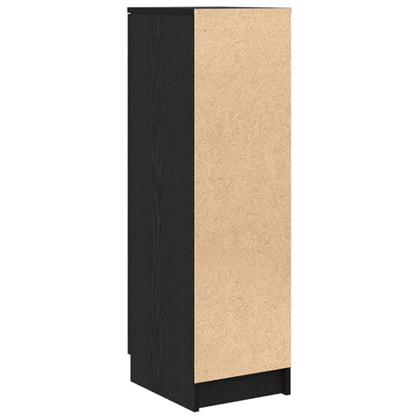 Black Oak Shoe Cabinet - 29.5 X 35 X 100.5 Cm - Made Of Engineered Wood