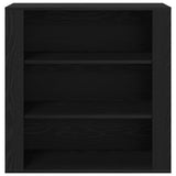 Wall Cabinet Black Oak 80X33X80 Cm Engineered Wood