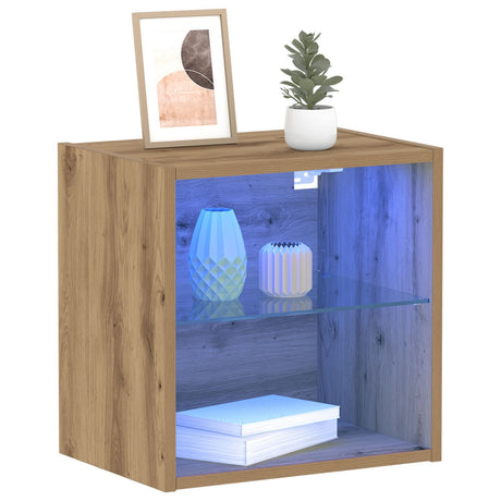 Floating Shelf 2 Pcs Artisan Oak 40X28.5X40 Cm Engineered Wood