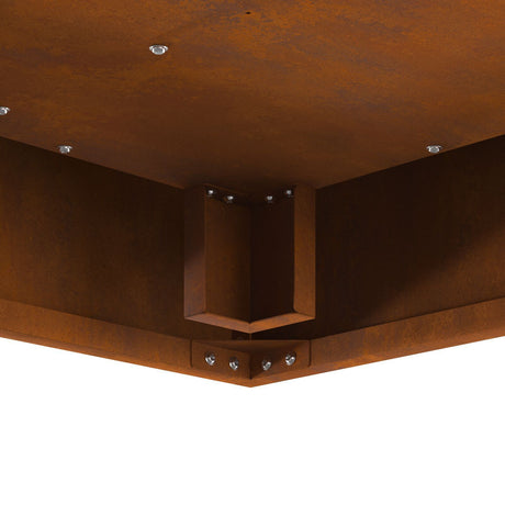 Fire Pit Square Weathering Steel